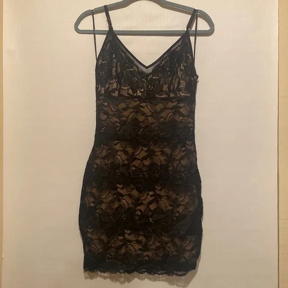 Dresses | Guess Black And Nude Lace Mini Dress Size Medium | Poshmark Dresses | Guess Black And Nude Lace Mini Dress Size Medium | Poshmark